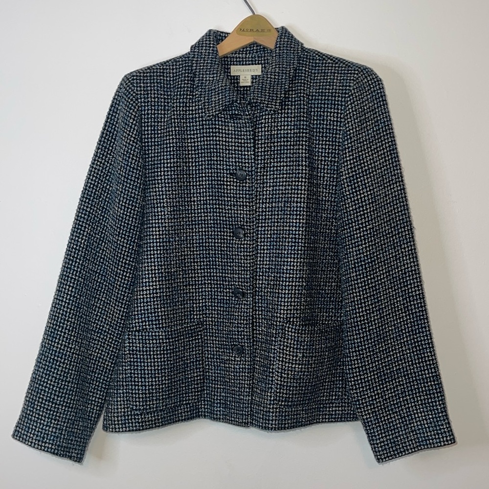Appleseed’s Tweed Jacket Blue Size 16